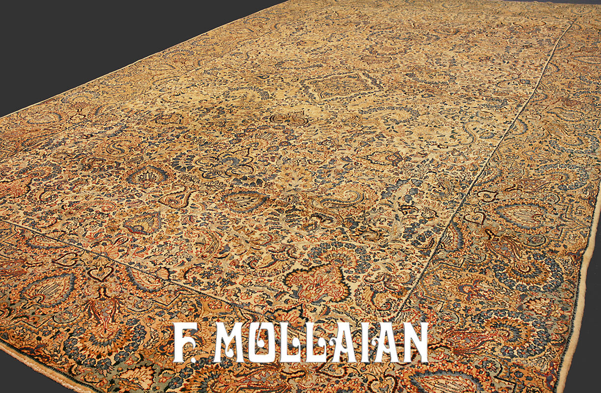 All-Over Antique Persian Kerman Carpet n°:83763054